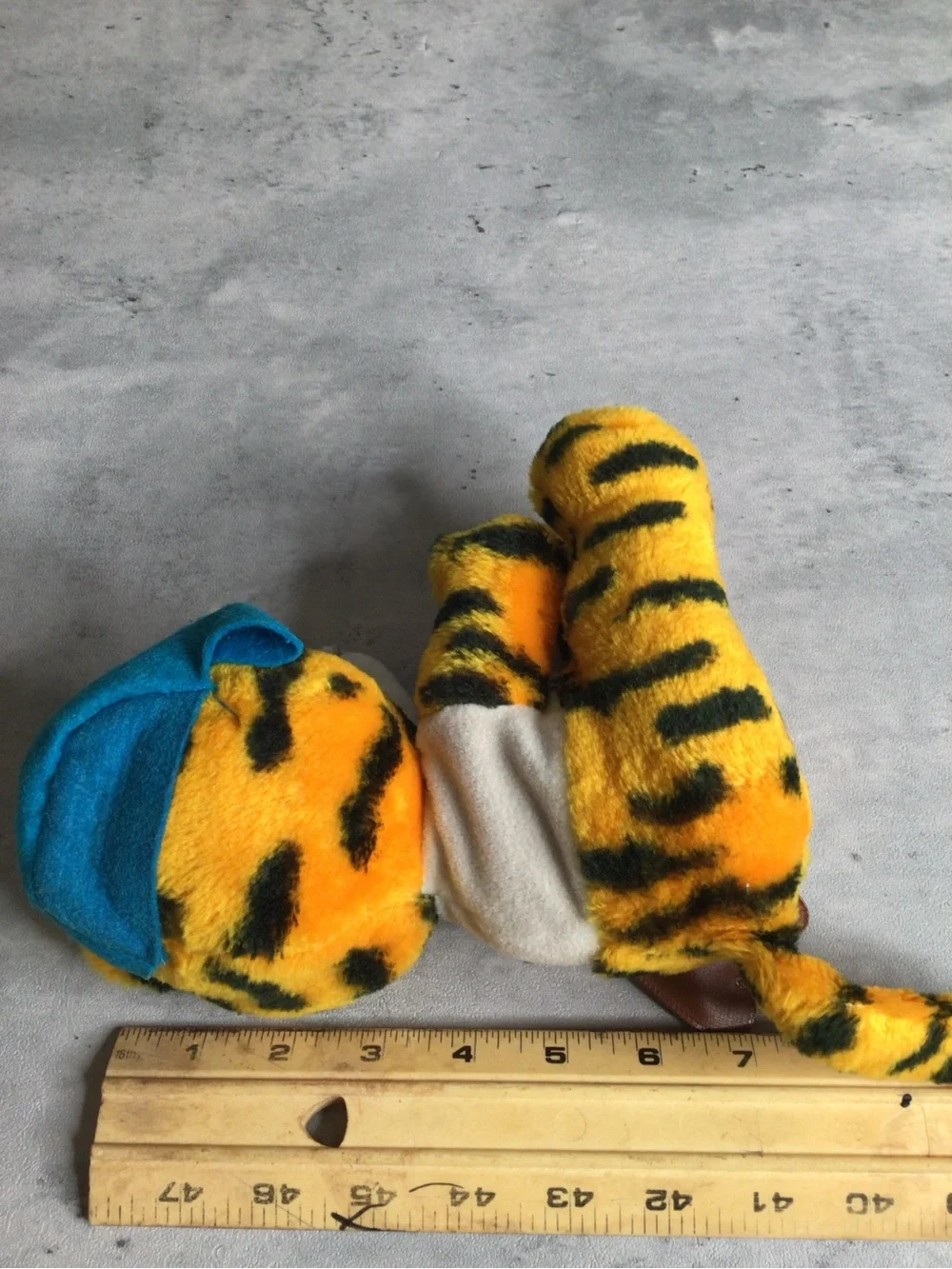 Vintage 1970's Dakin Tiger Baseball Stuffed Animal Plush Toy Sambo Cap and Glove